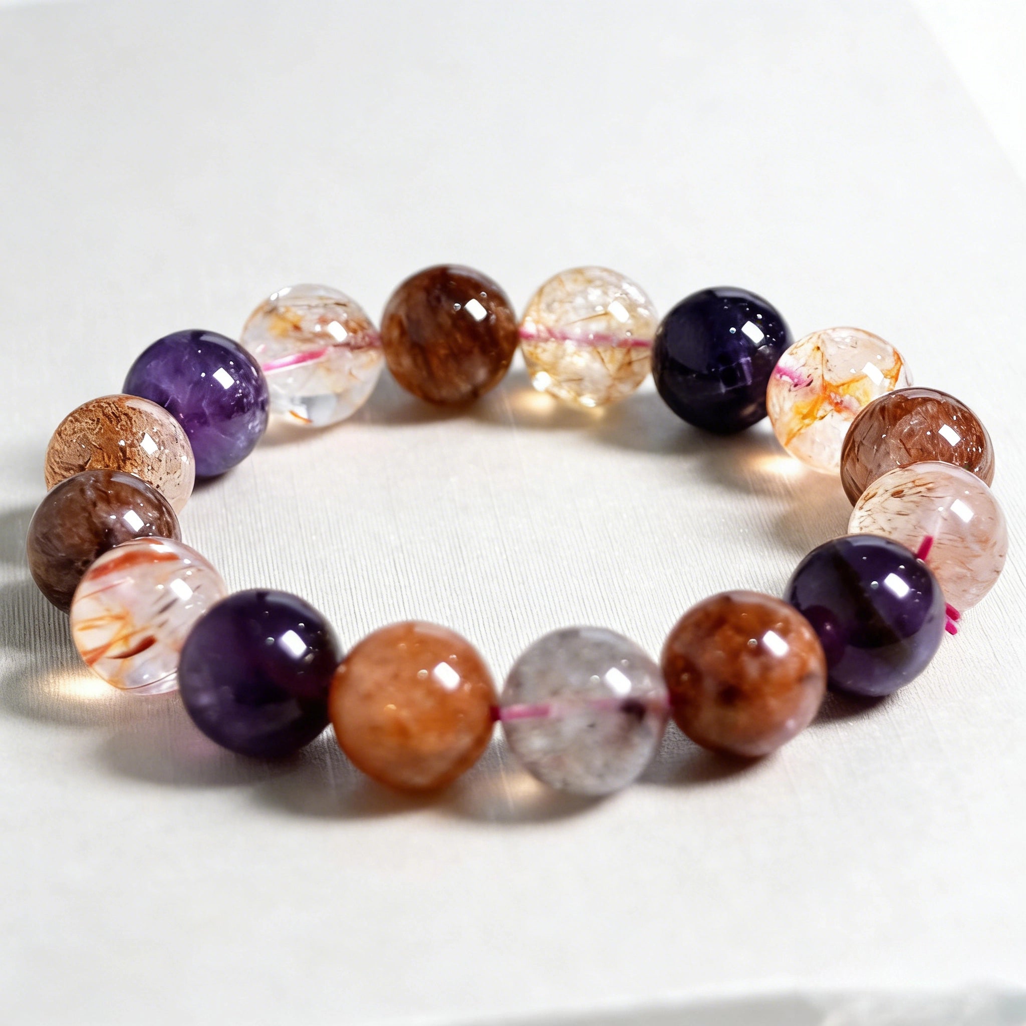 新品上市 | 超七 髮晶 紫水晶 | 天然水晶手鍊