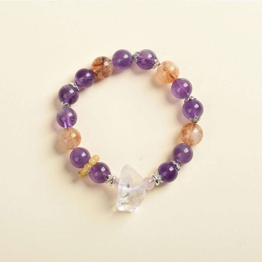 新品优惠 | 紫水晶 黃髮晶 白水晶 淺粉晶 | 天然水晶手鍊