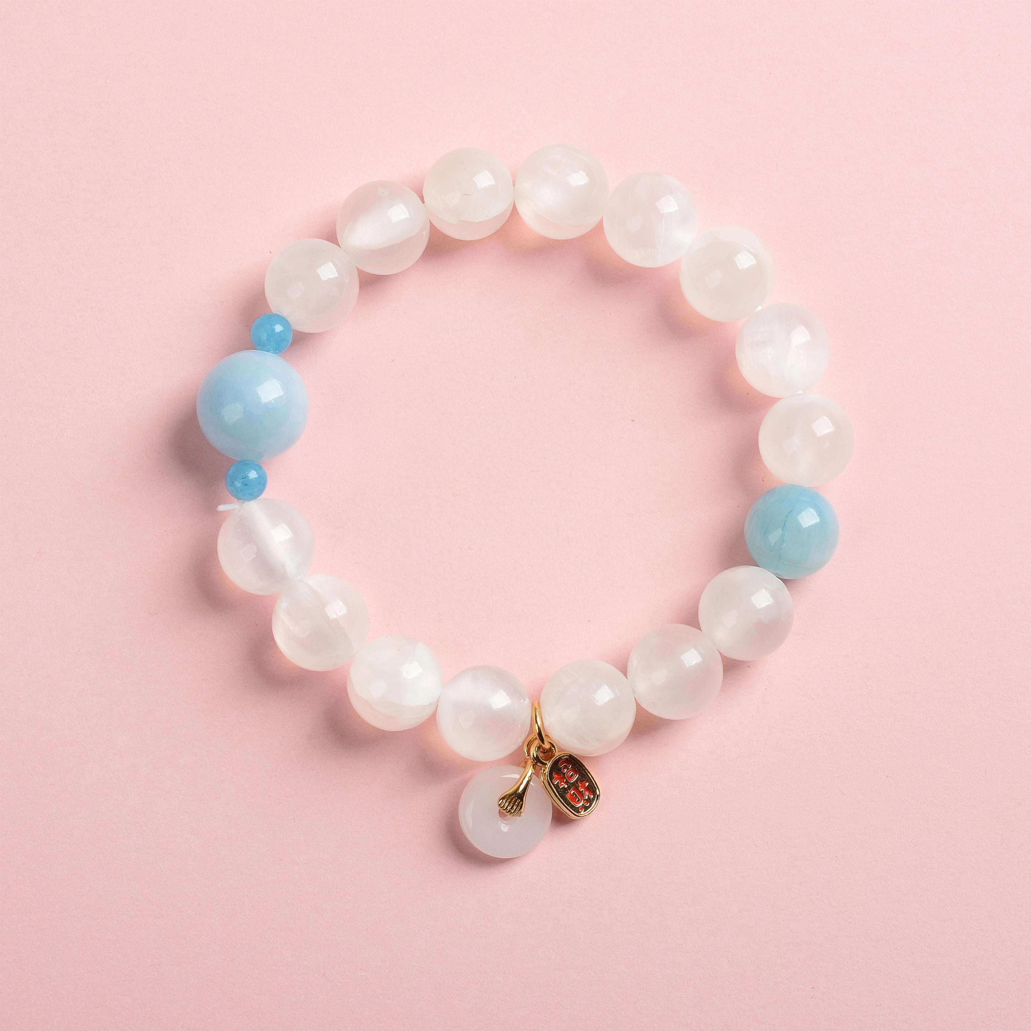 新品优惠 | 月光石 白玉髓 海藍寶 | 天然水晶手鍊