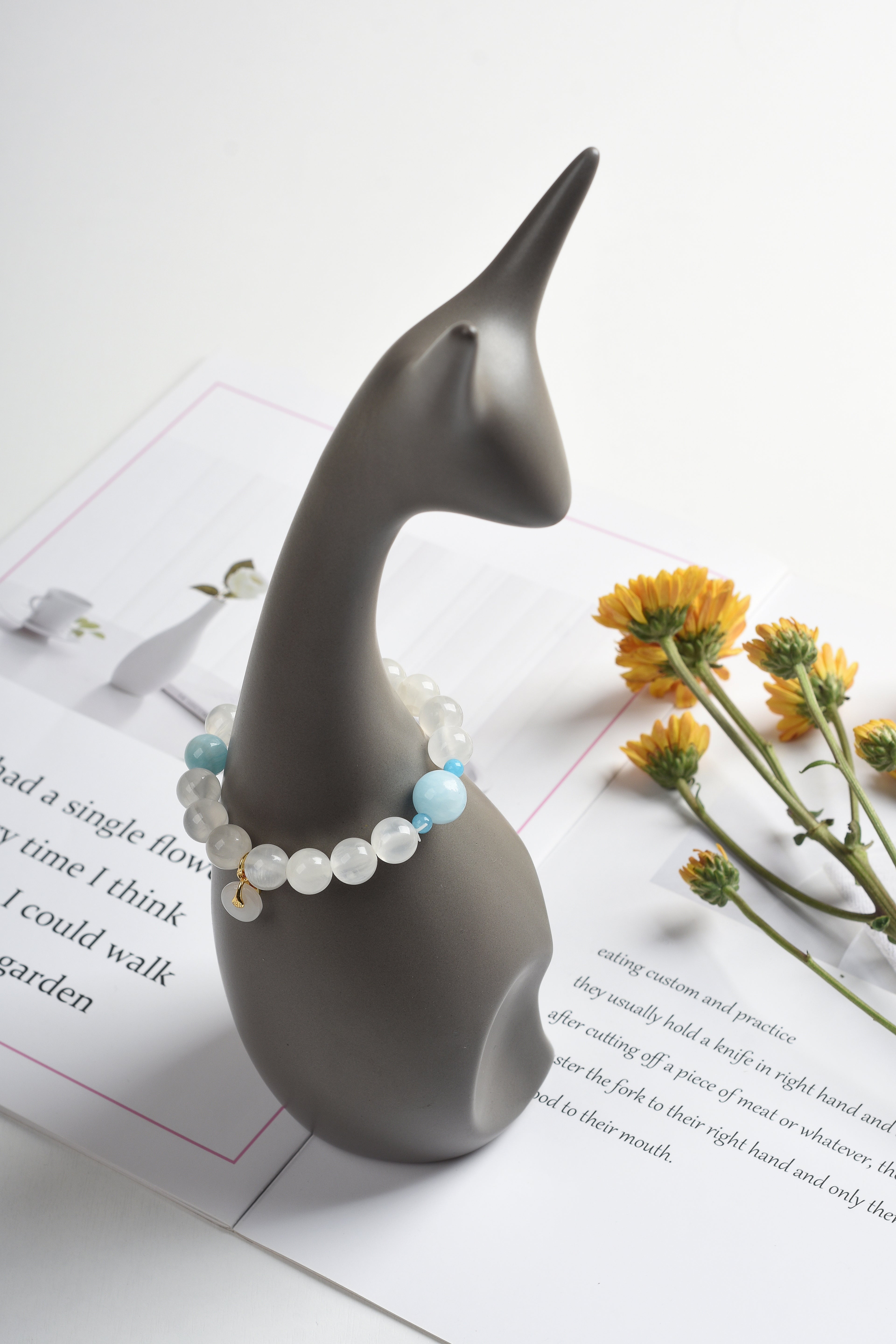 新品优惠 | 月光石 白玉髓 海藍寶 | 天然水晶手鍊