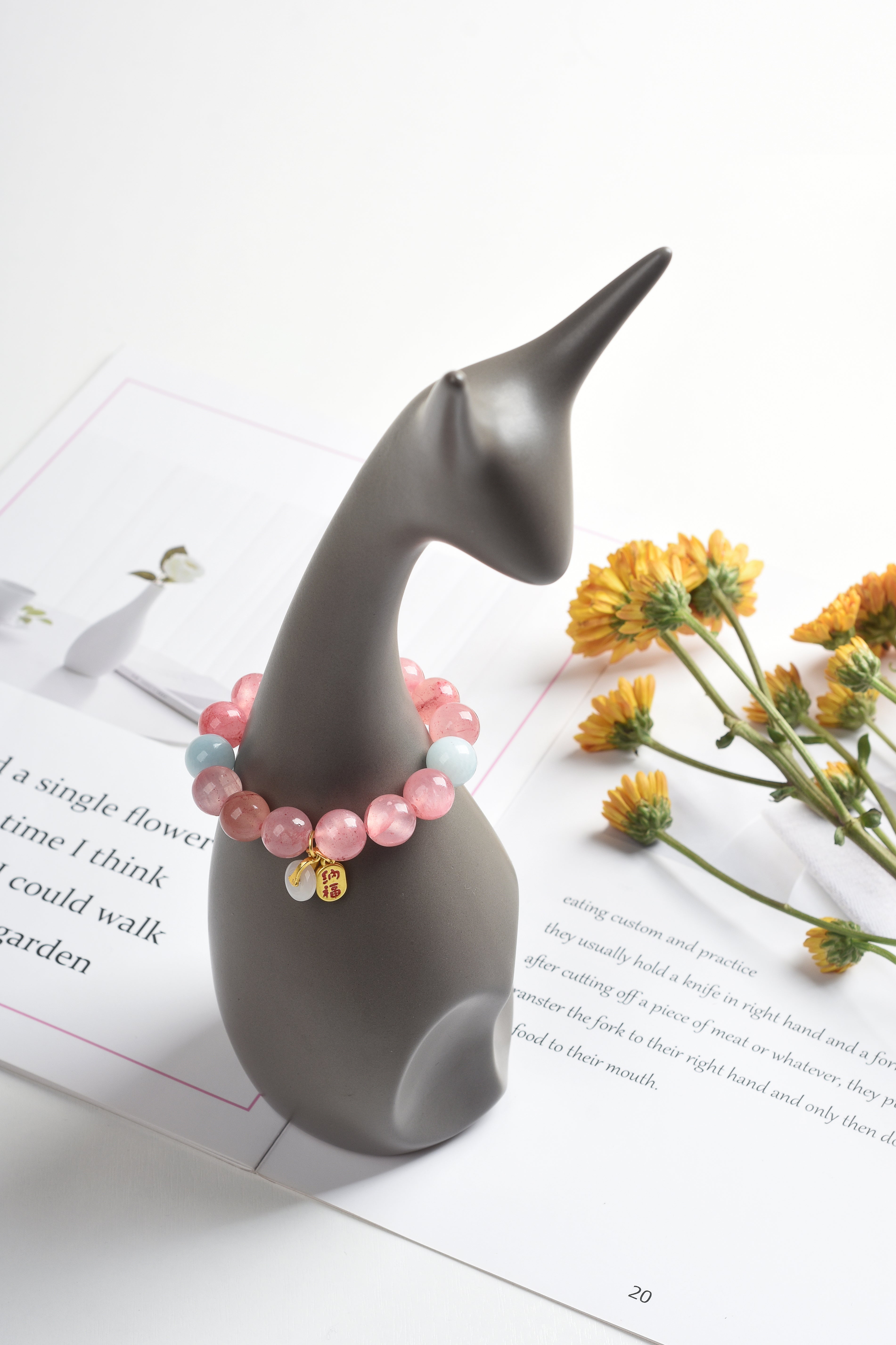 新品优惠 | 蔷薇石 海藍寶 粉貝 白玉髓 | 天然水晶手鍊